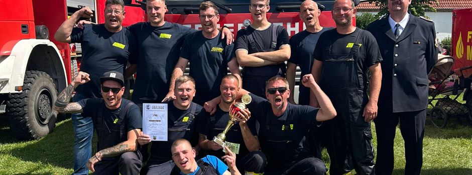 1. Platz beim „Löschangriff Nass“