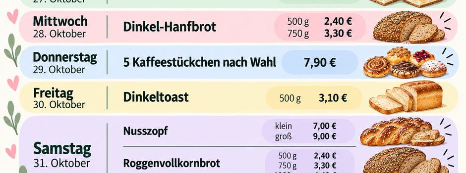 Wochenangebot Bäckerei Dexheimer