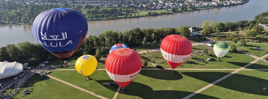 Ballontage Koblenz: Heißluftballone starten von Festung Ehrenbreitstein