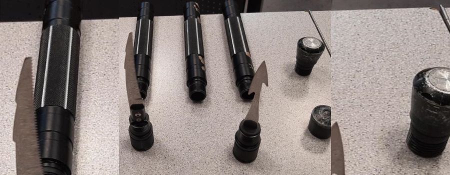 Eisenstock mit Rasierklingen: Aggressiver Mann greift Polizisten an