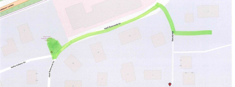 Bauarbeiten ab 18.05.26 in Adolf-Butenandt-Straße bis Marderweg