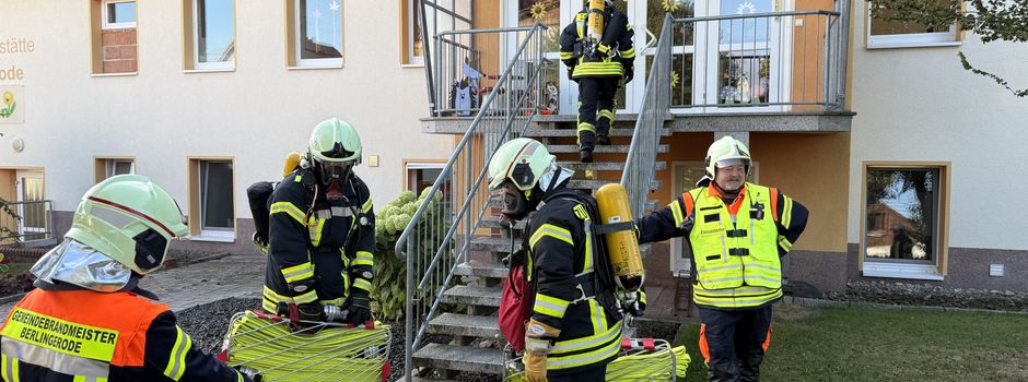 Einsatzübung in der Kita Löwenzahn