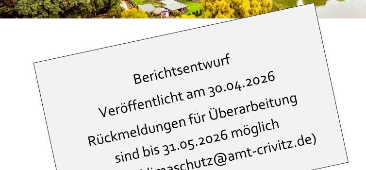 KWP-Berichtsentwurf liegt aus – Rückmeldungen zur Überarbeitung sind bis 31.05.2026 möglich