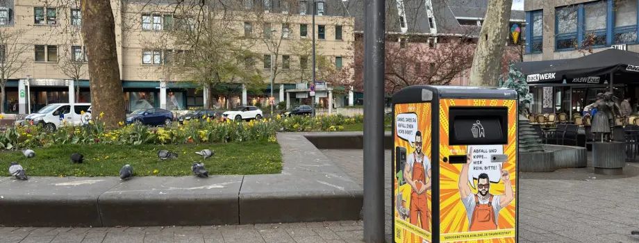 Neue smarte Mülleimer in Koblenz pressen den Müll einfach zusammen