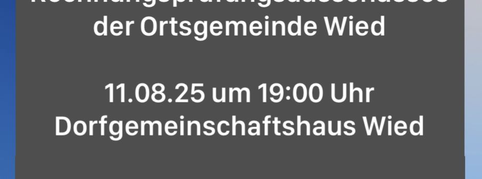 Sitzung Rechnungsprüfung 2023