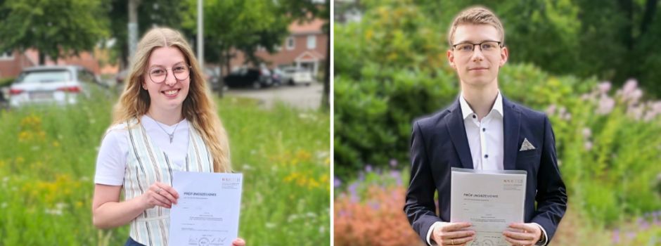 Avenja Meyer und Wladimir Becker schließen Ausbildung erfolgreich ab