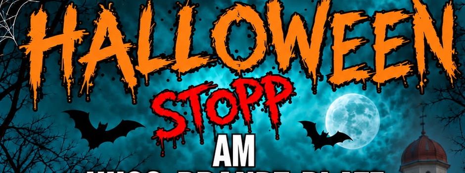Halloween Stopp am Hugo-Brandt-Platz