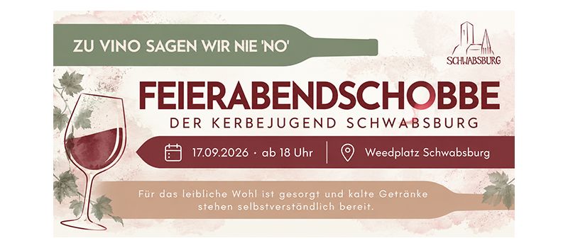 Zu Vino sagt hier niemand No: Kerbejugend lädt zum Feierabendschobbe