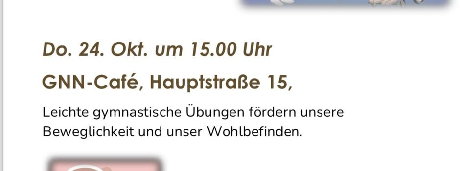 Morgen beim GNN: Gymnastik im Sitzen
