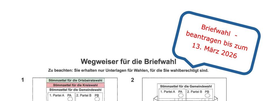 Briefwahl, beantragen bis zum 13. März 2026