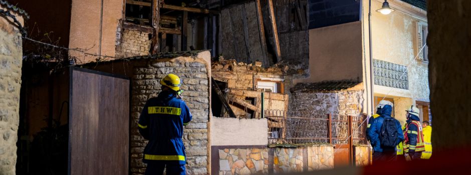 Haus in Ingelheimer Ortskern stürzt ein