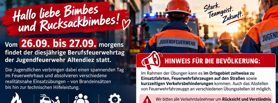 Berufsfeuerwehrtag der Jugendfeuerwehr Altendiez