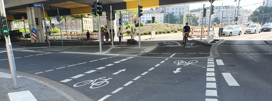 Neue Radwegführung am Mainzer Hauptbahnhof sorgt für Verwirrung