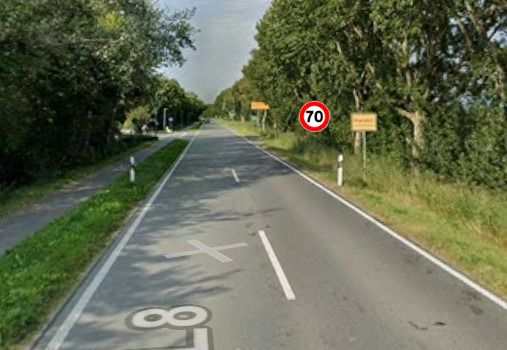 Erhöhung der Geschwindigkeit an der L8 und K 130 von 50km/h auf 70km/h