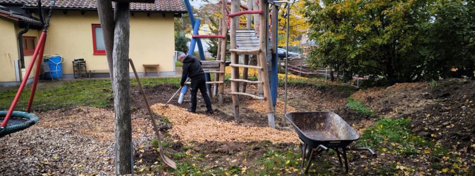Spielgerät in der Kita fertiggestellt