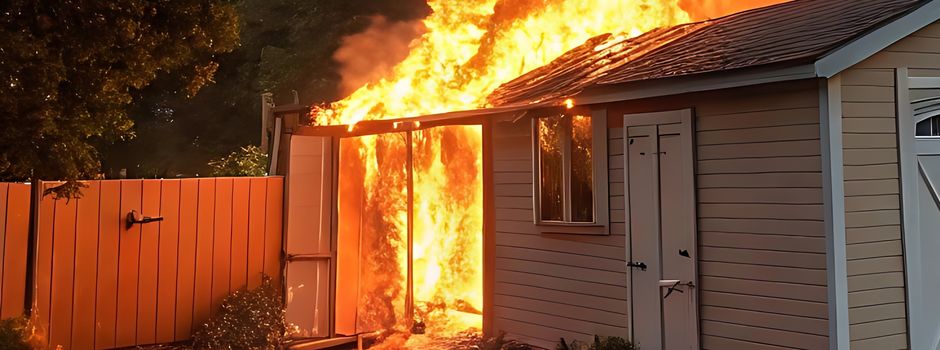 Feuer im Gerätehaus