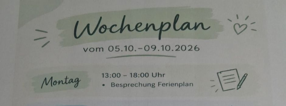 Der neue Wochenplan ist da: Sei dabei!