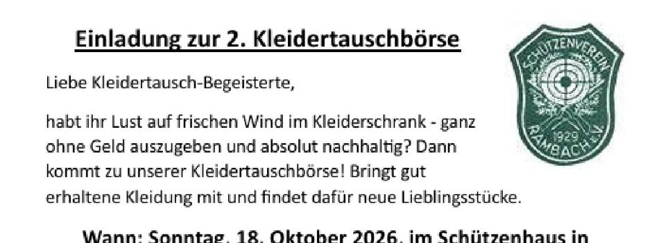 Kleidertauschbörse in Rambach