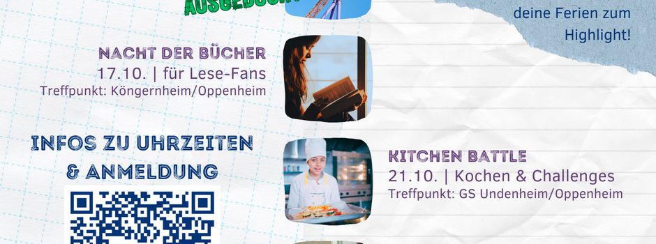 Herbstferien mit MOJA - Herbstprogramm für Jugendliche ab 12 Jahren