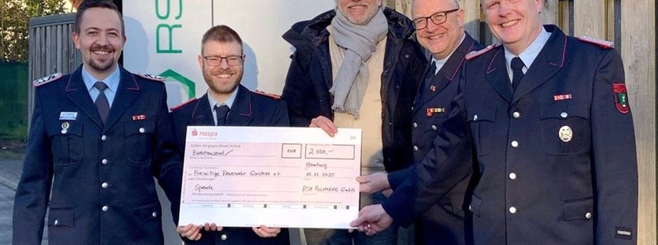RSH Polymere spendet 2.000 Euro an den Förderverein der Freiwilligen Feuerwehr Garstedt