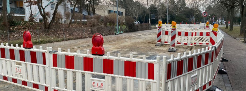 Wasserrohrbruch in Mainz-Bretzenheim: Fahrbahn unterspült