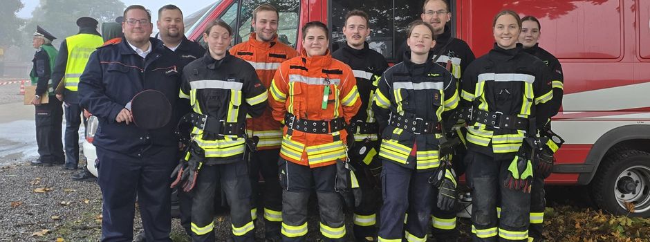 Löscheinsatz mit Rettung einer Person