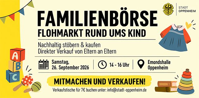 Nachhaltig einkaufen für den Nachwuchs: Oppenheim lädt zur FamilienBörse