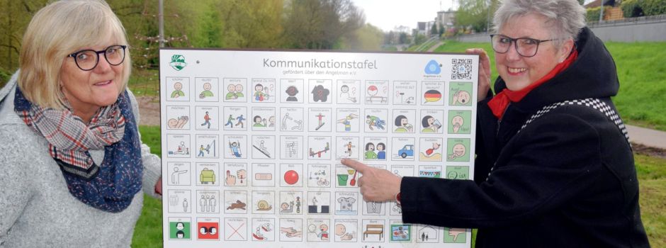 Rheidt: Neue Schautafel am VVR-Spielplatz unterstützt Kommunikation