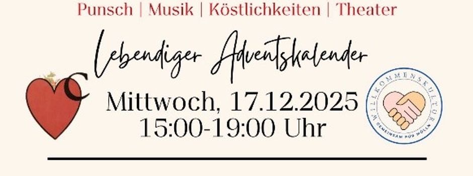 17.12.2025: Einladung zum Adventscafé und Lebendigen Adventskalender