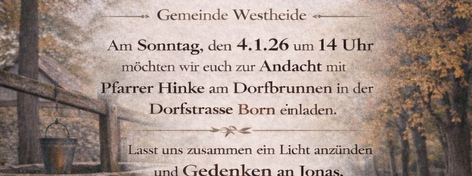 Gemeinschaft in Trauer: 
Andacht für Jonas Chelvier