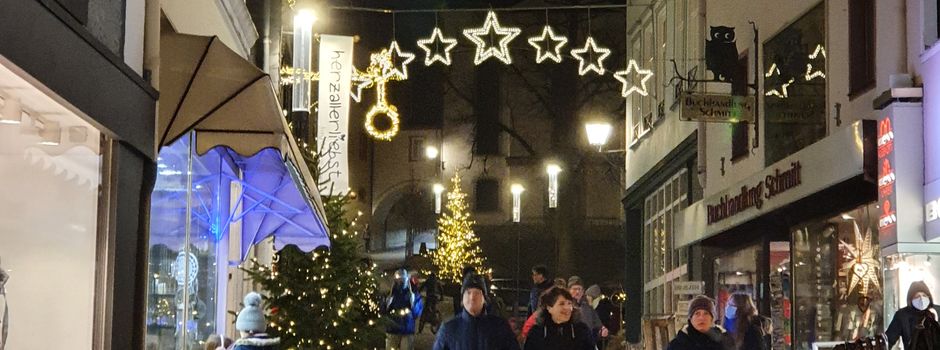 Standverteilung auf dem Hachenburger Weihnachtsmarkt
