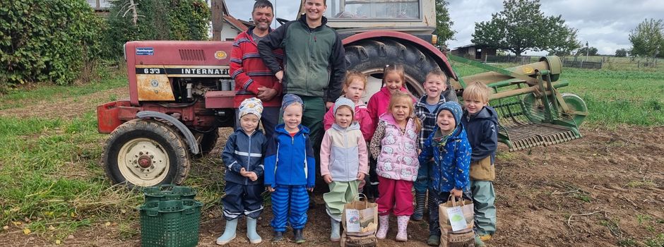 Kartoffelernte auf dem Hof Englert