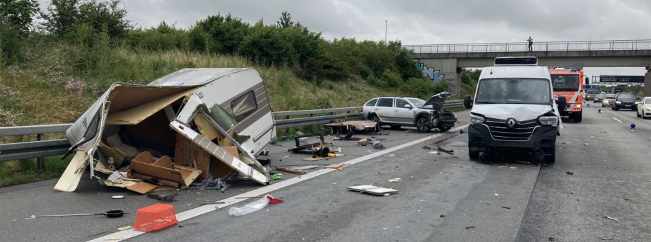 Schwerer Unfall am Wiesbadener Kreuz