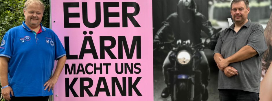 Banner gegen Motorradlärm