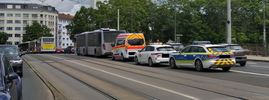 Unfall am Hauptbahnhof West in Mainz