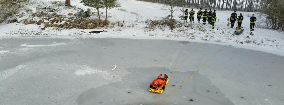 Feuerwehr rettet reglose Person aus dem Main