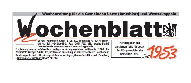 Link auf das Amtsblatt der Gemeinde Lotte jetzt in der App verfügbar