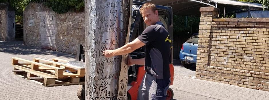 Kunstwerk in der Bildstockshohl steht wieder an Ort und Stelle