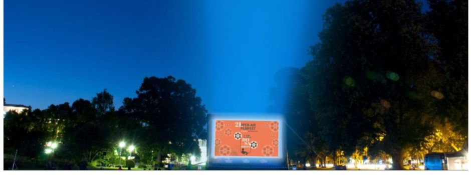 Start des Filmfestivals in den Wiesbadener Reisinger-Anlagen