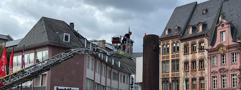 Kurioser Feuerwehreinsatz auf dem Mainzer Wochenmarkt