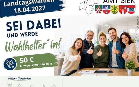 Wahlhelfer gesucht