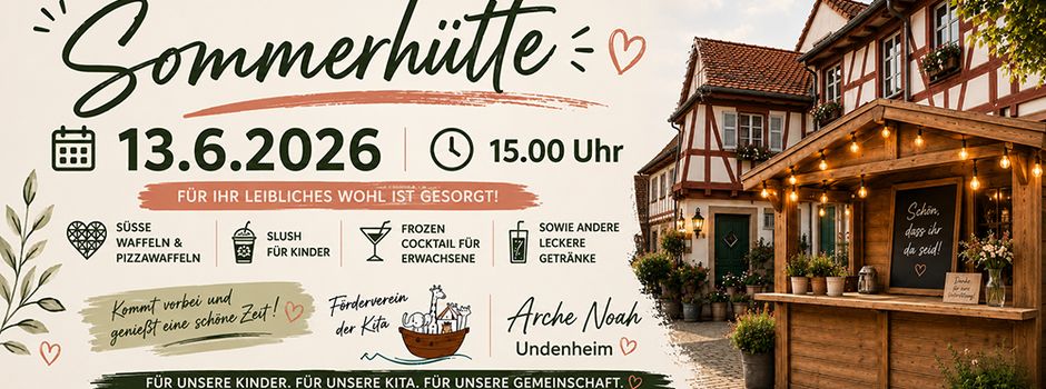 Sommerliche Begegnungen für den guten Zweck: Kita Arche Noah lädt zur „Sommerhütte“