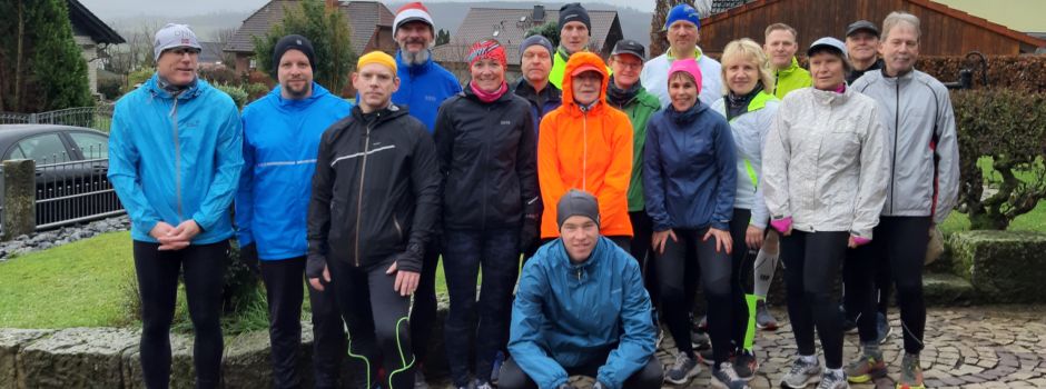 Aufgeweichte Wege zum Weihnachtslauf vom Lauftreff