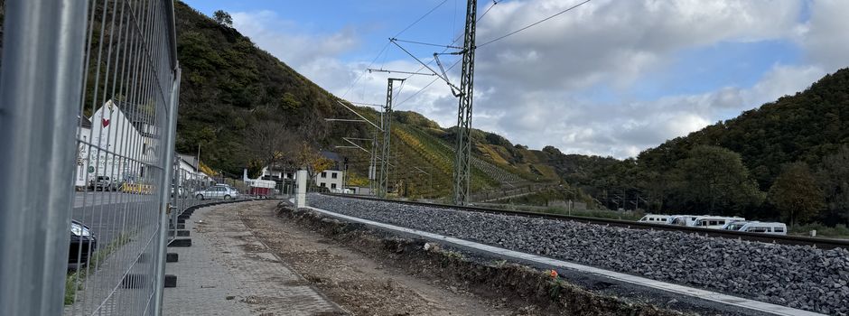 Bauarbeiten am Radweg in der Ortslage Dernau