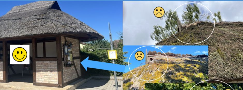 Schicke Bushäuschen in Aussicht