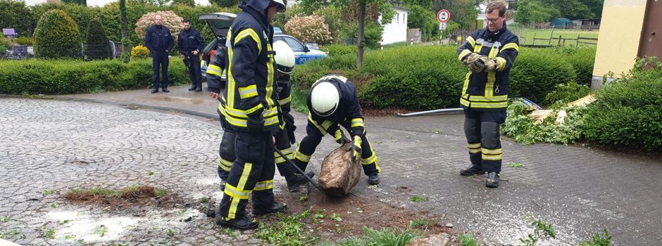 19 jähriger fällt Baum in Mondorf bei Verkehrsunfall