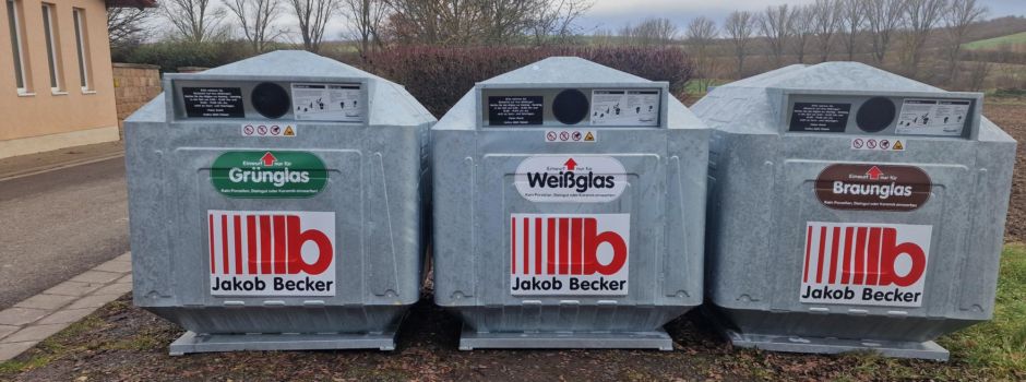 Container statt Glassäcke!