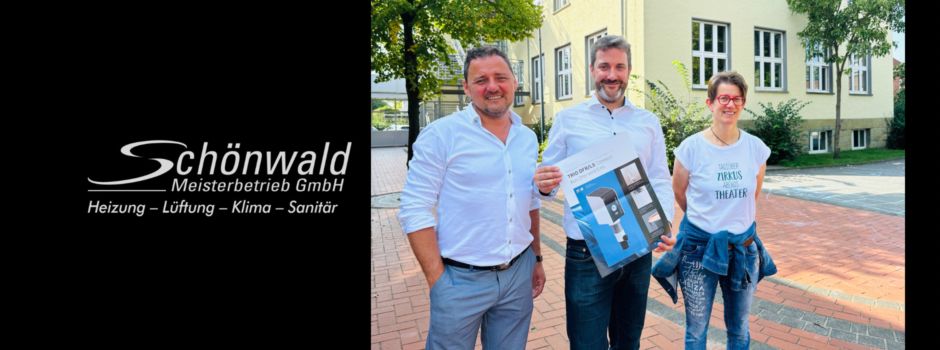 Die Firma Schönwald und die Firma SYR spendeten der Josefschule in Herzebrock einen SafeTech Connect Leckageschutz