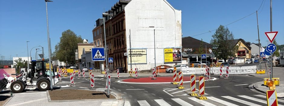 Neuer Kreisel in Koblenz-Lützel für den Verkehr freigegeben