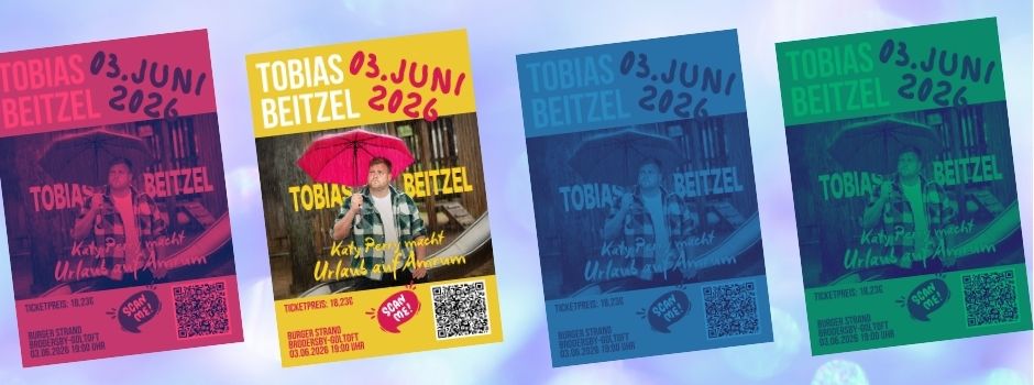 Comedian Tobias Beitzel kommt an den Burger Strand